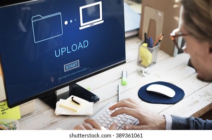 Upload Sharing Transfer Files Computer Concept