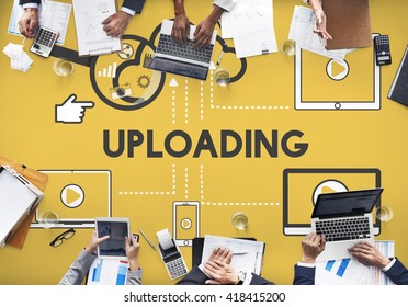 Upload Uploading Storage Cloud Devices Concept