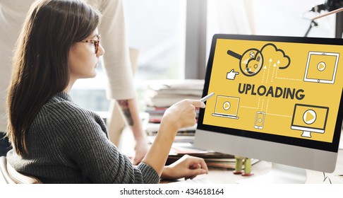 Upload Uploading Storage Cloud Devices Concept