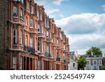 Upmarket residential street with large townhouses off Fulham Road in SW10, borough of Kensington Chelsea