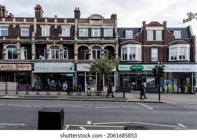 Upminster, London, UK, October,19,2021, Station Road High Street Shops In Upminster, East London, UK