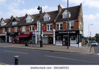 Upminster, London, UK, October,19,2021, Station Road High Street Shops In Upminster, East London, UK