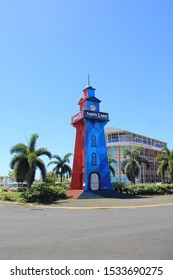 Upolu/Samoa_11 Oct 2019: Apia Town Clock Tower During A Sunny Day.