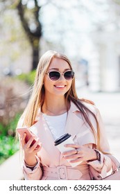 Upper Class Woman .Businesswoman Smiling On City Street