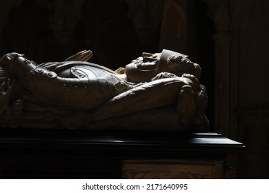 Upper detail of one of the tombs in Westminster Abbey, London