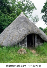 UPPER DICKER, EAST SUSSEX/ UK - JUNE 26: Reconstruction Of A Late Bronze Age Roundhouse In The Grounds Of Michelham Priory In Upper Dicker, East Sussex UK On June 26, 2016