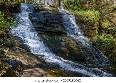The upper Fall Branch Falls on the Benton Mackaye Trail, near Cherry Log, Georgia. - Shutterstock ID 2039190062