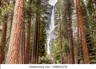 Upper and Lower Yosemite Falls at Yosemite National Park