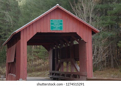 Upper Northfield Falls Covered Bridge Northfield Stock Photo Edit Now Shutterstock