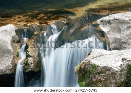 The upper part of the waterfall, where the river falls