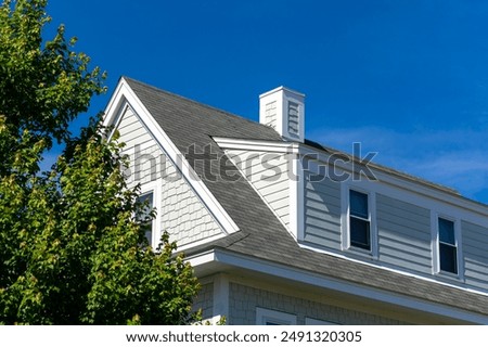 Similar – Image, Stock Photo Beautiful old slate facade with falling out shingles of slate in beige and natural colors in the old town of Detmold on the Teutoburg Forest in East Westphalia Lippe