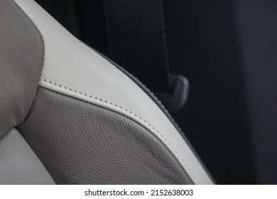 Upper Side Panel Of A Stylish Two Tone Car Seat