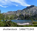 Upper Twin Lake and Grey Rocks near Castle Crags, California