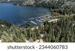 Upper twin lake marina, Twin Lakes in the Eastern Sierra