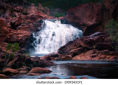 The Upper Waterfall Of Edith Falls After Heavy Rain, Nitmiluk Nationalpark In Northern Territory, Australia.