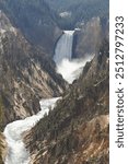 Upper Yellowstone Falls In Summer 