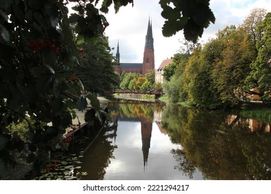 Uppsala Church And Fyris River