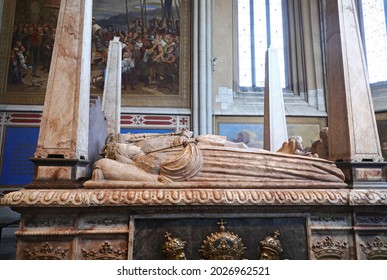 UPPSALA, SWEDEN- 11 AUGUST 2020:
Interior at Uppsala Cathedral, in Uppsala. Gustav Vasa's grave (Vasakoret) is at the front of the cathedral.
Photo Jeppe Gustafsson