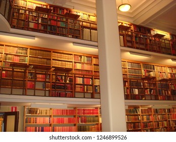 Uppsala, Sweden - May 30 2013: One Of The Reading Rooms Of Uppsala University Library Housed At The Carolina Rediviva Building