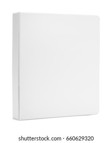 Upright Binder with Copy Space Isolated on White Background.