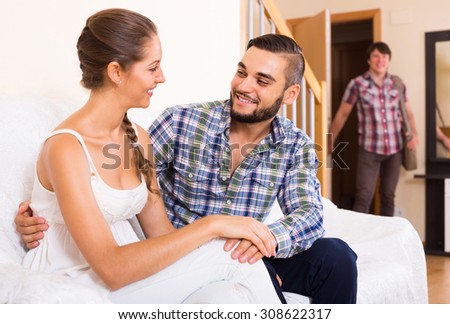 Upset Adult Discovering Cheating Partner At Home Upset Adult Discovering Cheating Partner At Home