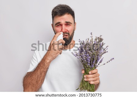 Similar – Image, Stock Photo lavender bouquet and red ribbon