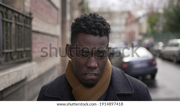 Upset Black Man Walking City Angry Stock Photo 1914897418 | Shutterstock