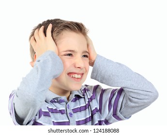 Upset Boy Holding His Hands Behind Stock Photo 124188088 | Shutterstock