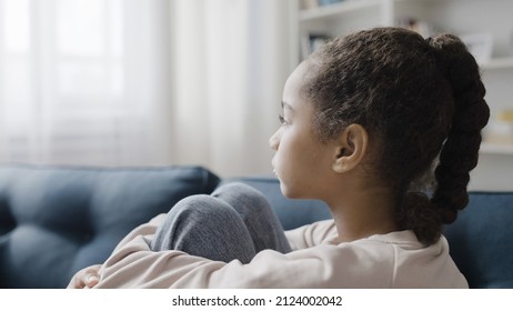 Upset Child Sitting On Sofa Waiting Stock Photo 2124002042 | Shutterstock