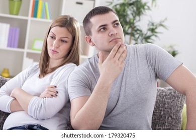 Upset Couple With Marital Problems