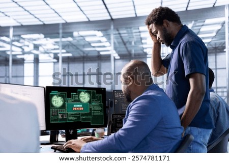 Similar – Image, Stock Photo Access denied Worker