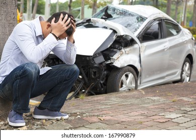  Upset driver After Traffic Accident - Shutterstock ID 167990879