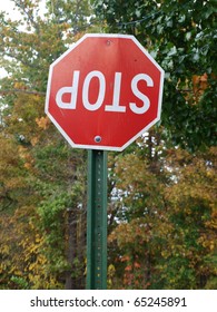 Upside Down Stop Sign Stock Photo 65245891 | Shutterstock