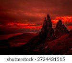 Upside down - stranger things Old man of Storr