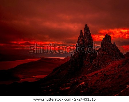 Upside down - stranger things Old man of Storr