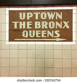 Uptown.  The Bronx.  Queens.  Train.  Subway.