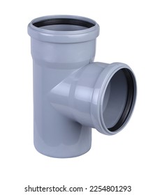 UPVC CPVC Fittings for polypropylene pipes. Elements for pipelines. plastic piping elements. They are designed for connecting pipes. ,White background - Shutterstock ID 2254801293