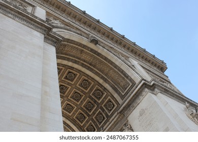 Upward Angle Arc De Triomphe in Paris