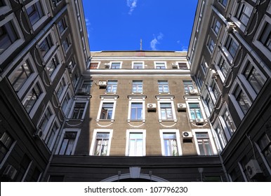 Upward View Of Classical Building And The Sky