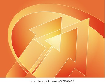 Upwards Forward Moving Arrows Abstract Design Illustration