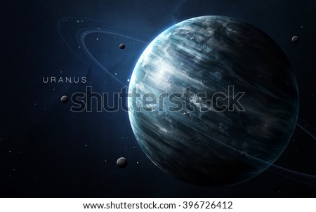 Uranus - High resolution 3D images presents planets of the solar system. This image elements furnished by NASA.