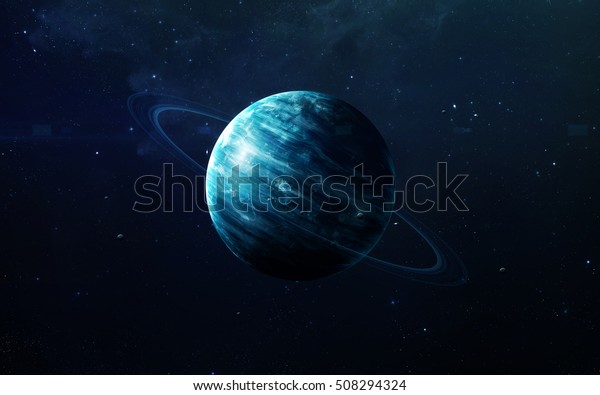 Uranus High Resolution Beautiful Art Presents Stock Photo