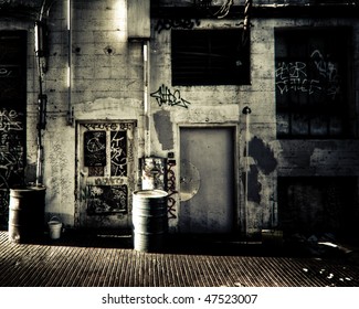 Urban alley scene - Powered by Shutterstock