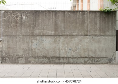 Urban background. Empty street wall and pavement