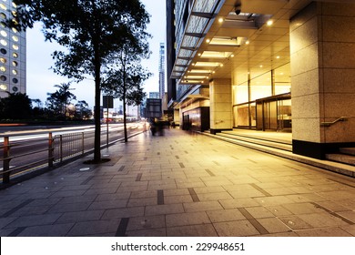 Urban City Commercial Building Entrance Exterior