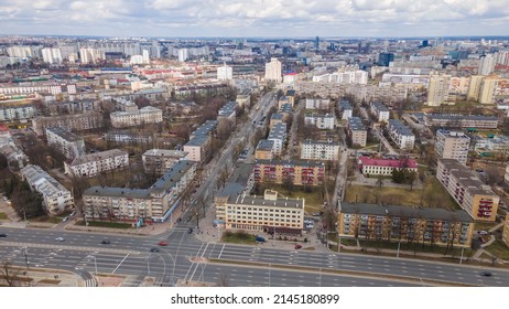 Urban City Rooftop View. View At City From Bird Sight. City From Drone. Aerial Photo. City Scape From Drone. Cityscape. Urban Concepts.