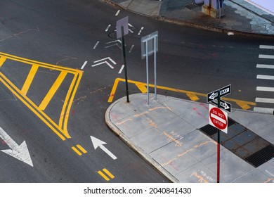 Urban City Street View As Seen From Overhead