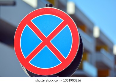 Urban Clearway Sign Blue Skies Background Stock Photo 1351903256 ...