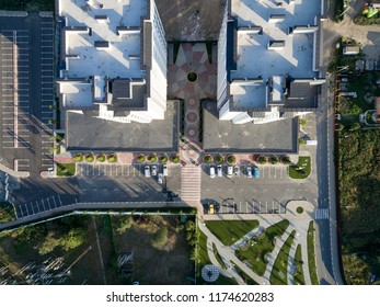 Urban Courtyard, High-rise Building, Top View