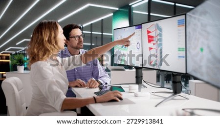 Urban Engineer Using GIS Software For Property Valuation And Construction.